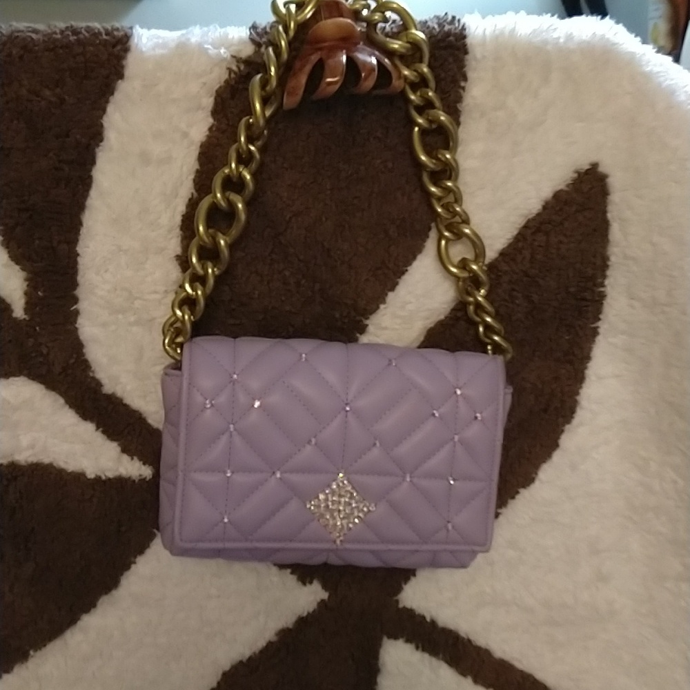 💎Zara handbag with Bling 💎 and Heavy Golden metal shoulder strap *NWOT*